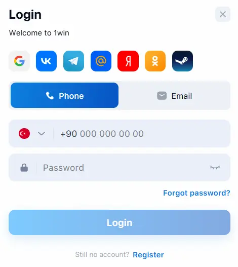 1Win Casino login